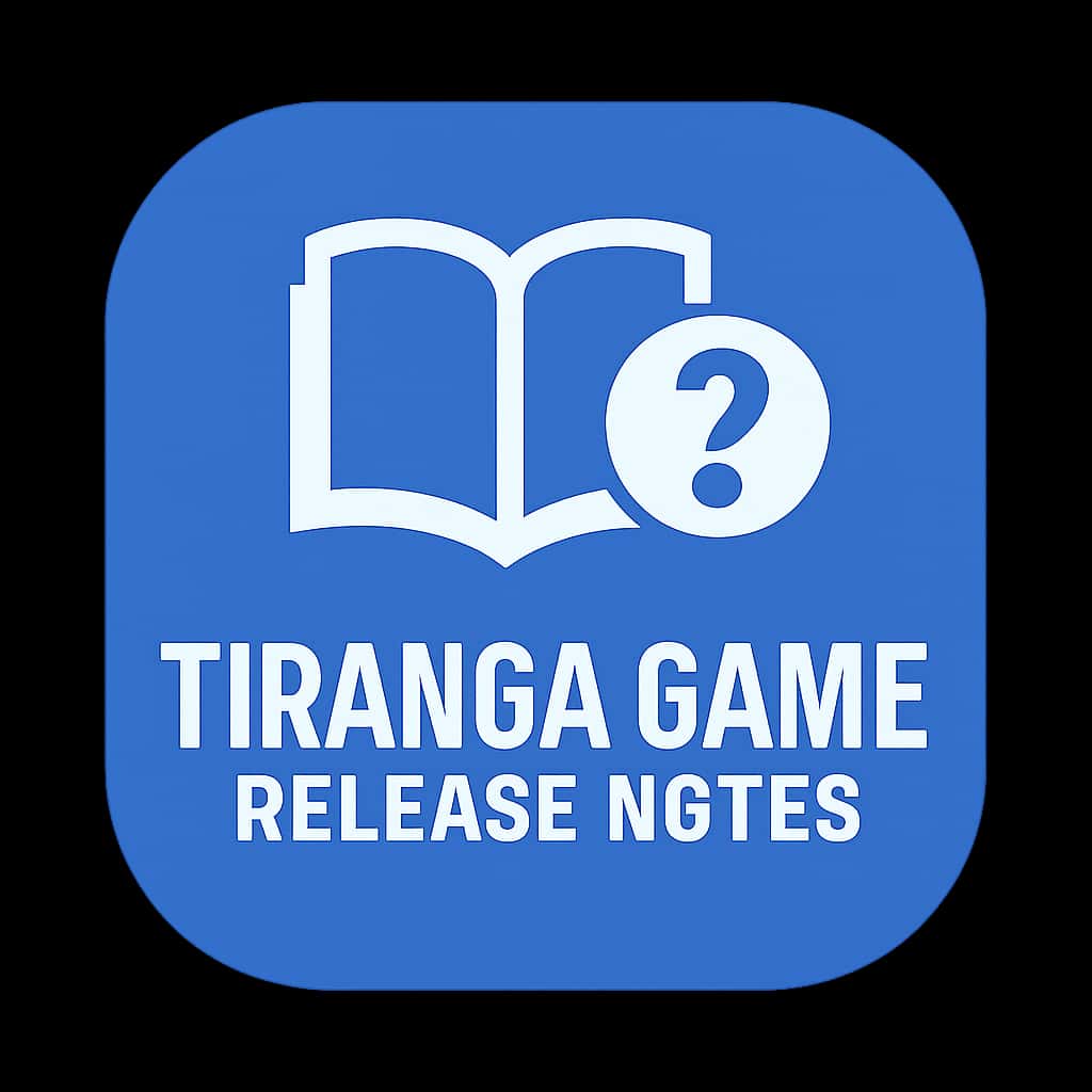 A badge illustrating the Tiranga Game Release Notes.