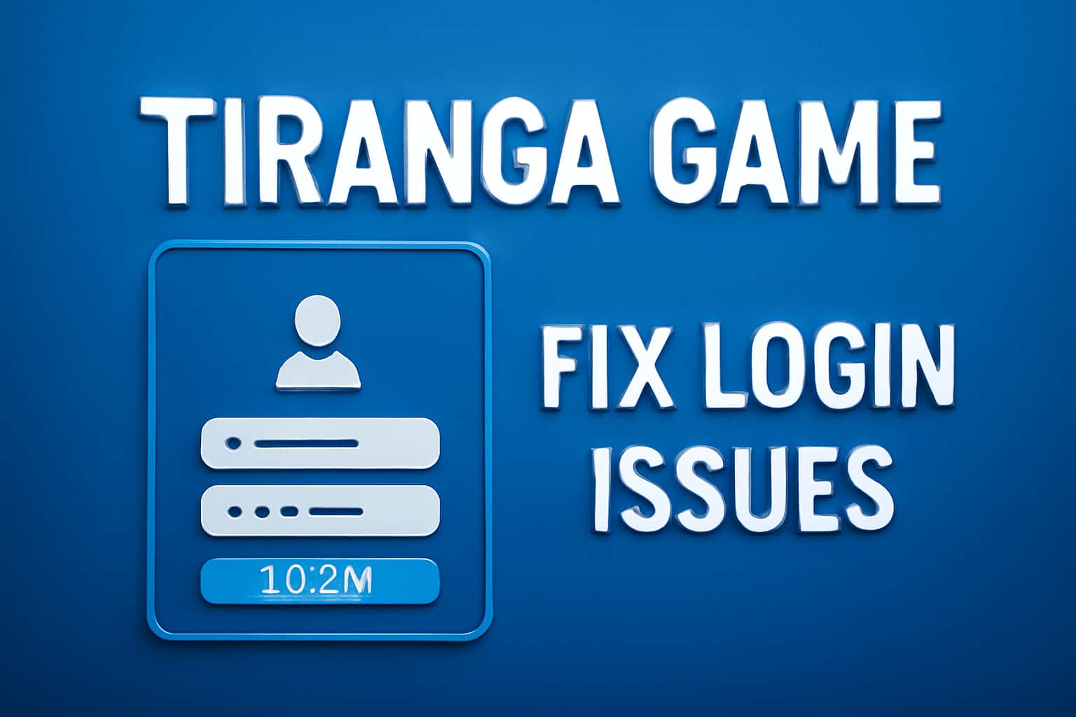 A professional representation of login issues related to the Tiranga Game.