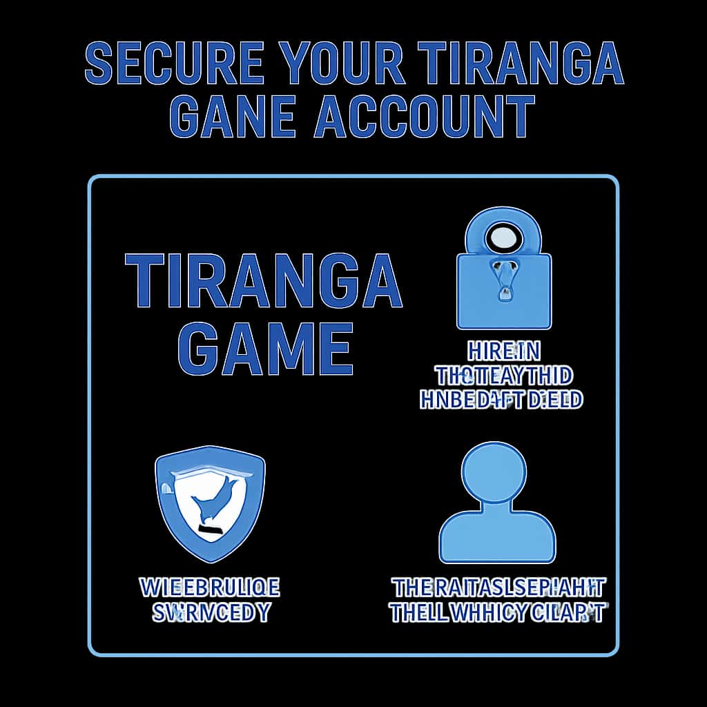 An educational diagram illustrating account security measures for Tiranga Game.
