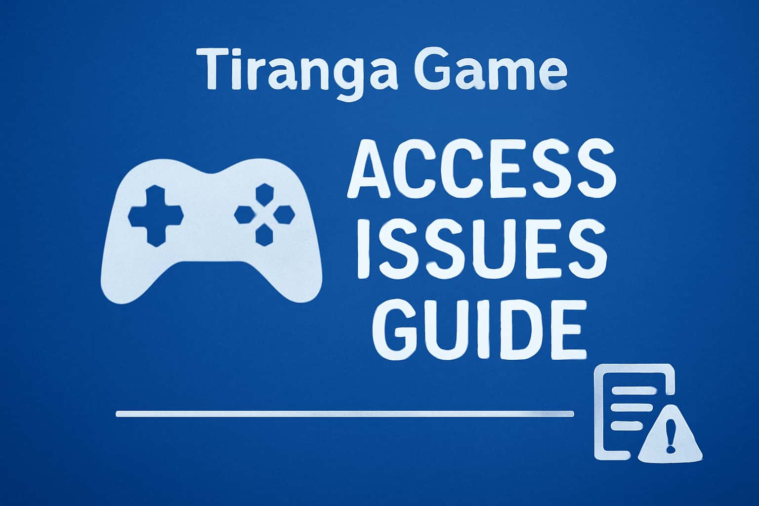 An informative representation of Tiranga Game Access Issues Guide.