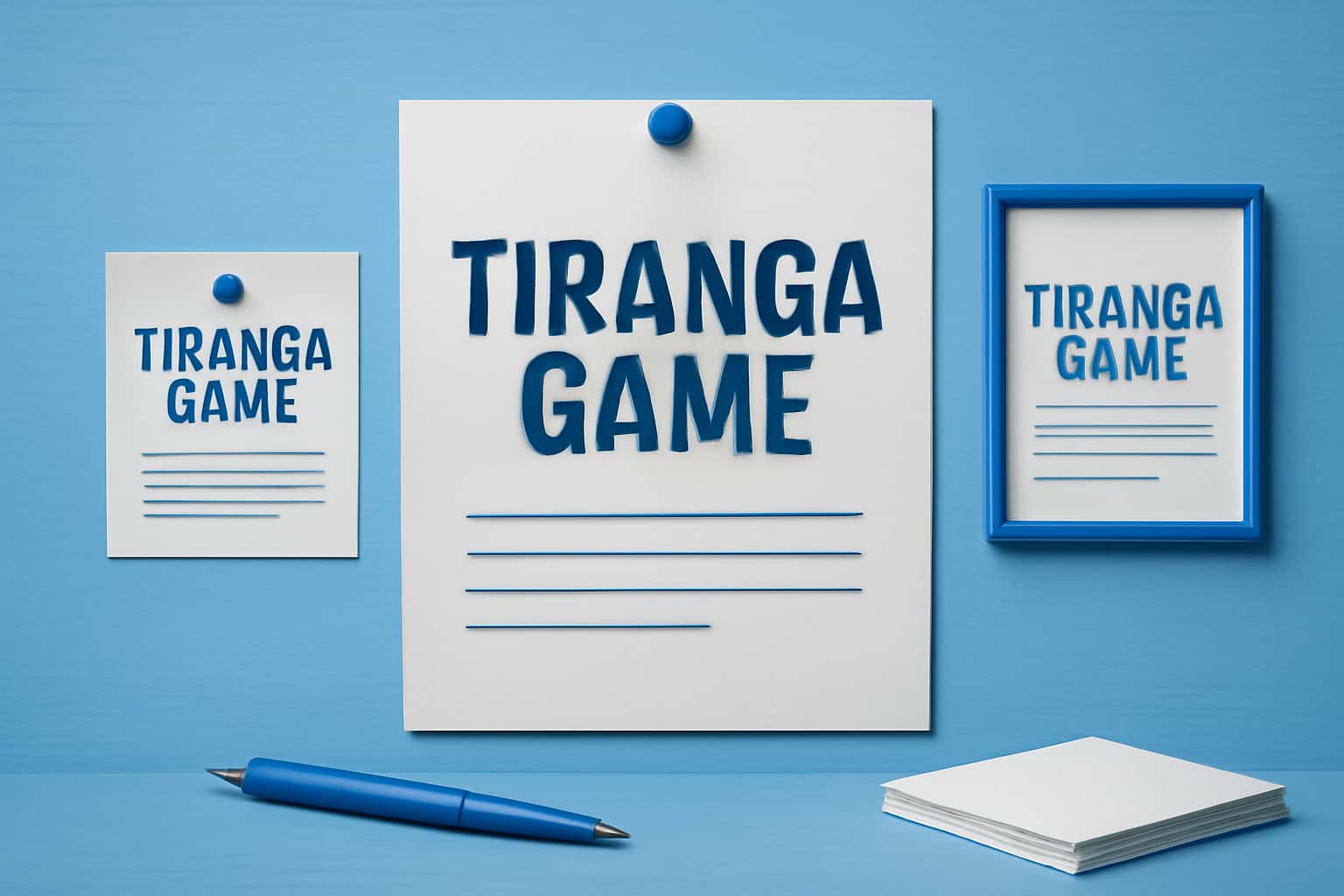 Informational scene showcasing Tiranga Game Notices.