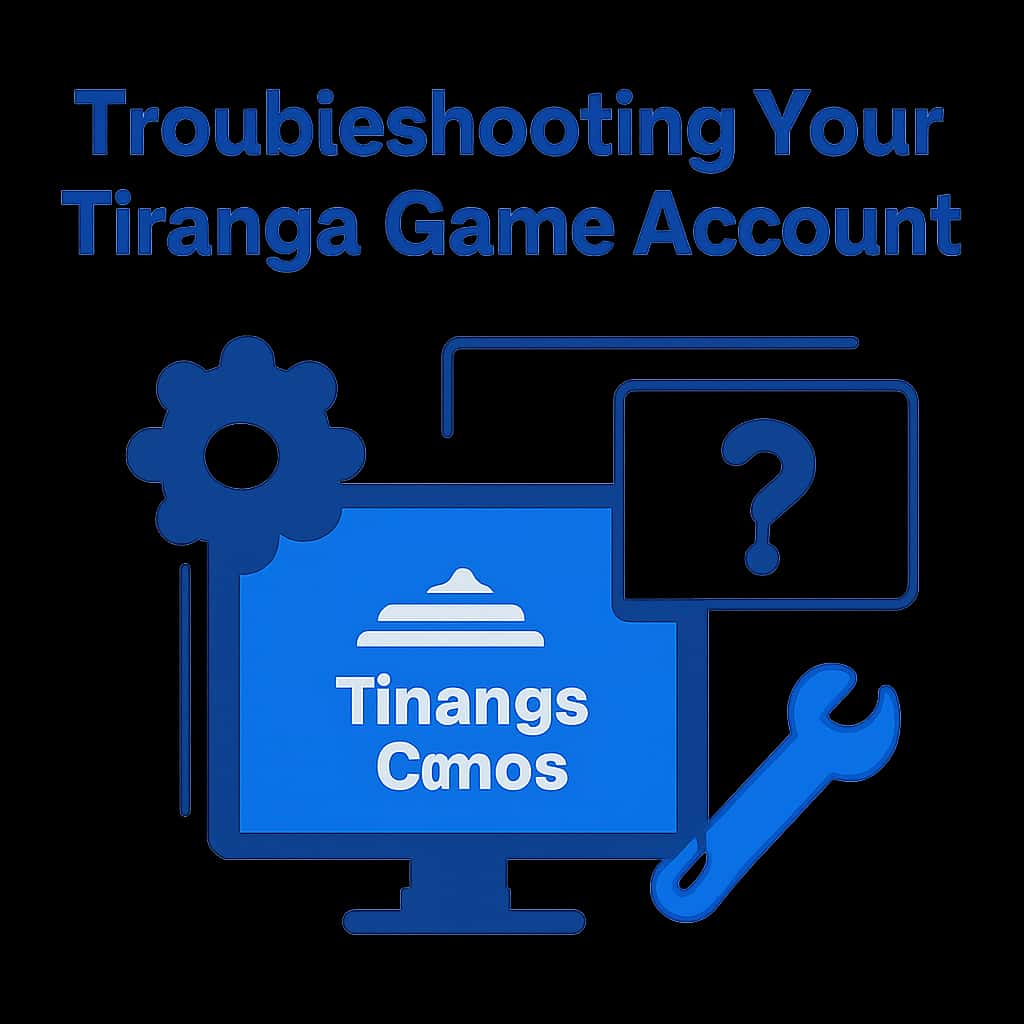 An educational diagram about troubleshooting the Tiranga Game account.