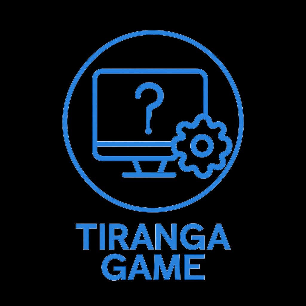 A badge design for Troubleshooting Your Tiranga Game Account.