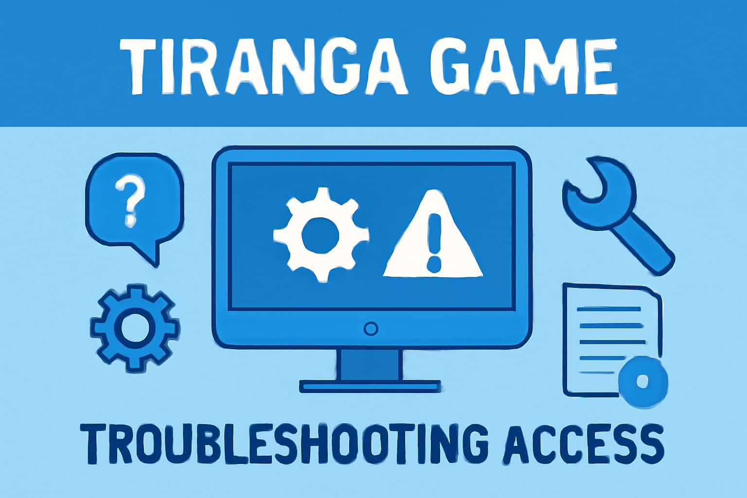 Informational graphic about troubleshooting access for Tiranga Game